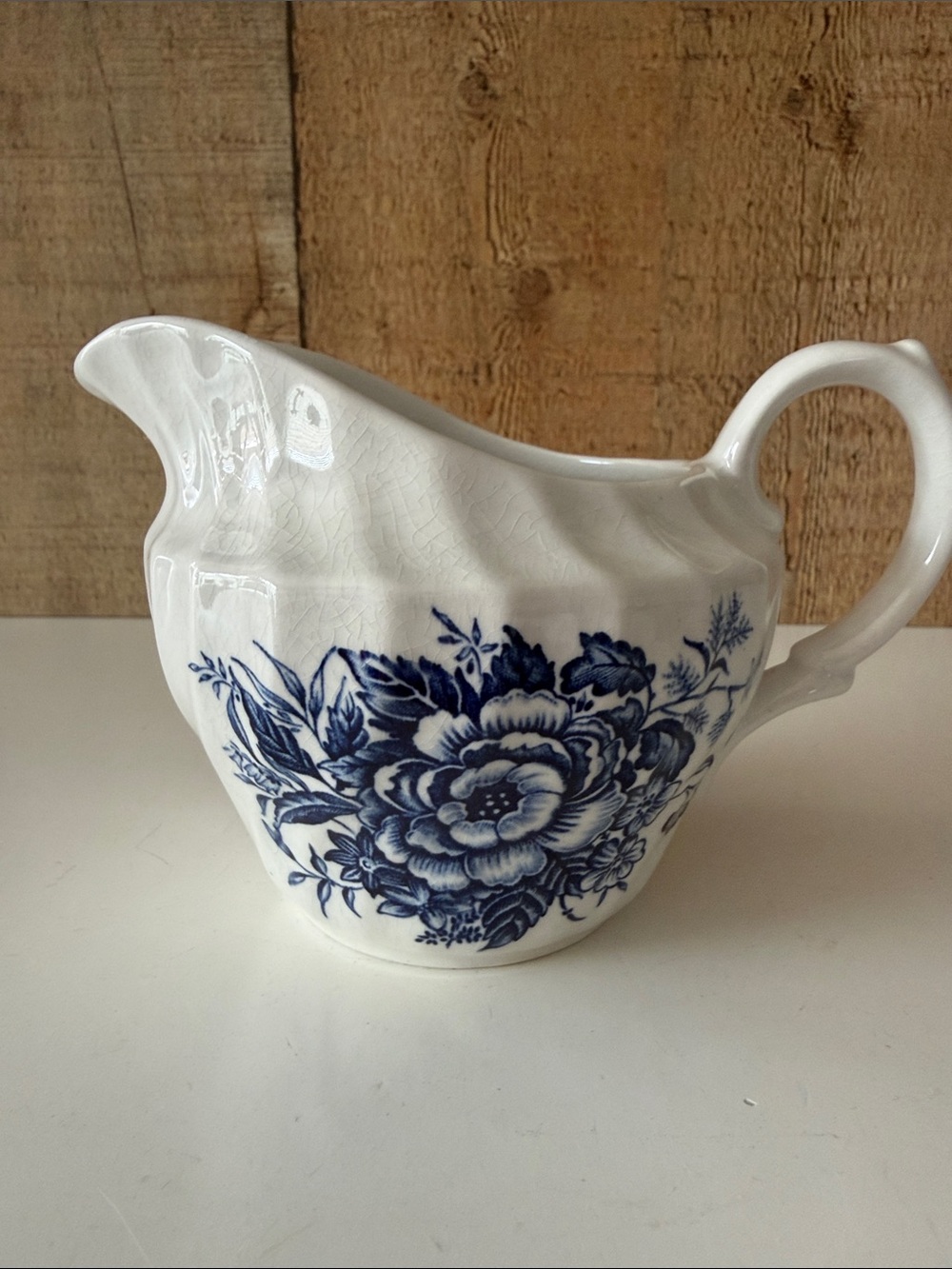 Beacon Hill Blue
by British Anchor Staffordshire England  Ironstone Creamer